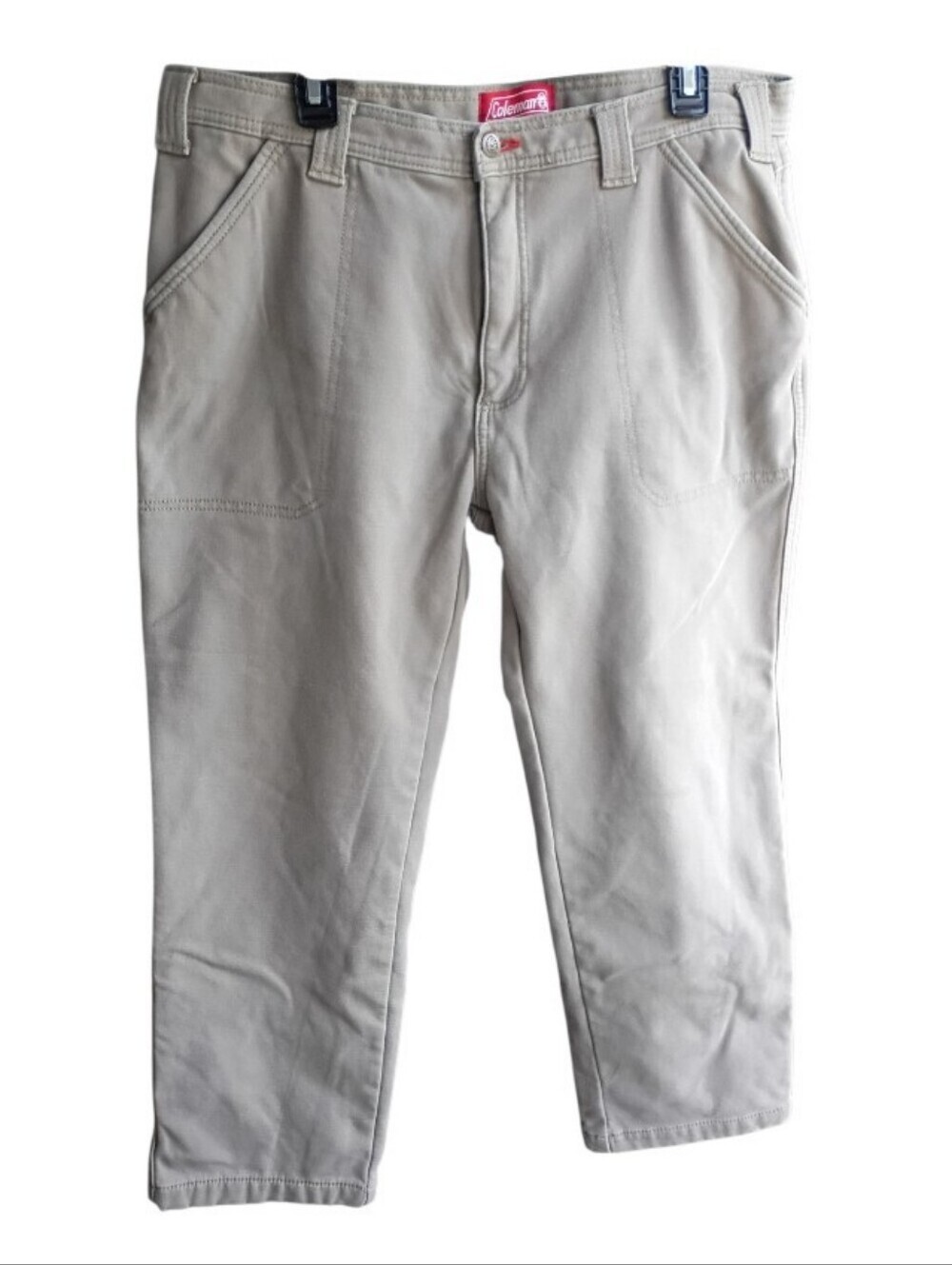 Coleman Beige Lined Utility Work Pants 36×30
